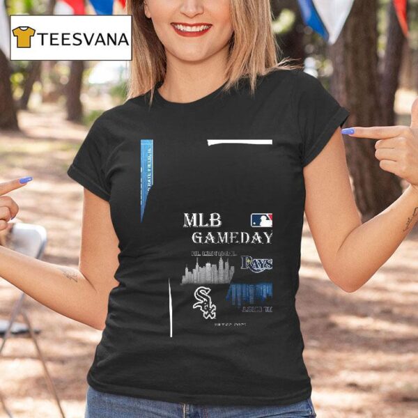 Chicago White Sox Vs Tampa Bay Rays Mlb Gameday Schedule Skyline City T Shirt