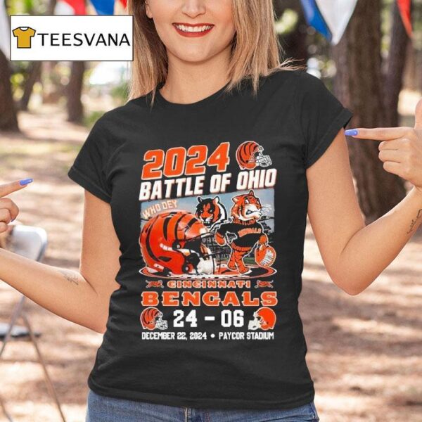 Cincinnati Bengals Who Dey Battle Of Ohio Paycor Stadium S T Shirt