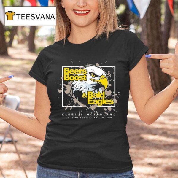 Cleetus Mcfarland Beer Boost And Bald Eagles Th T Shirt