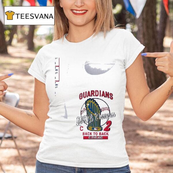 Cleveland Guardians Mlb Champions Hardwood Classics Champions Vintage T Shirt