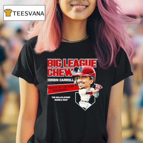 Corbin Carroll Big League Chew Rookie Of The Year Raspberry The Ballplayers Bubble Gum T Shirt