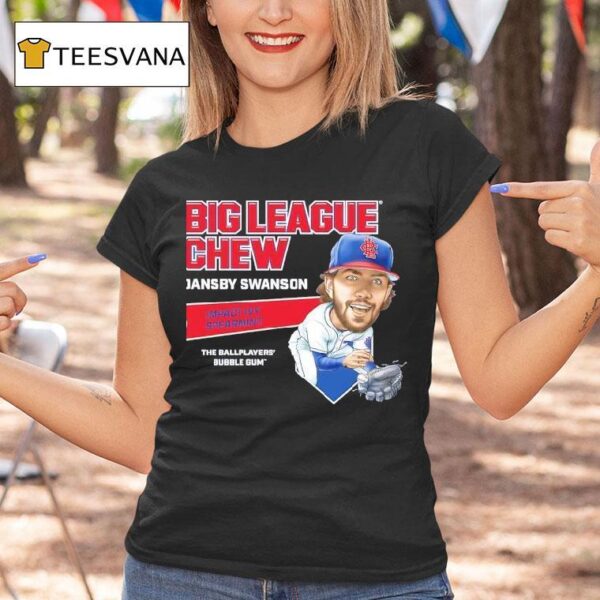 Dansby Swanson Chicago Cubs Big League Chew Impact Ivy Spearmint The Ballplayers Bubble Gum T Shirt