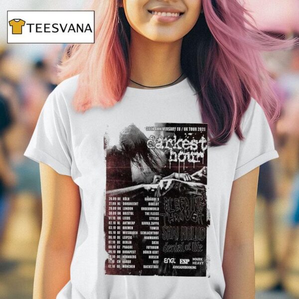 Darkest Hour Th Anniversary Eu Uk Tour T Shirt