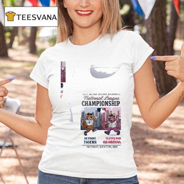 Detroit Tigers Vs Cleveland Guardians National League Championship Mascots T Shirt