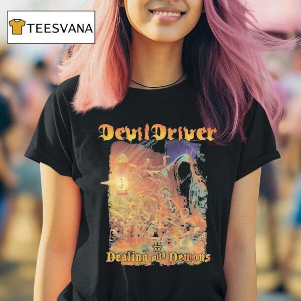 Devildriver Dealing With Demons Ii Cross T Shirt