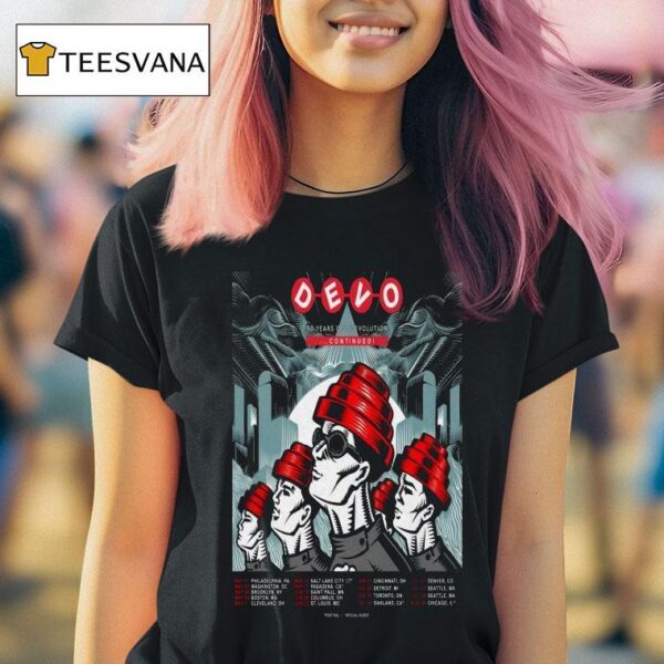 Devo Years Of De Evolution Continued Tour Dates T Shirt