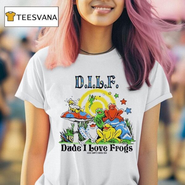 Dilf Dude I Love Frogs T Shirt