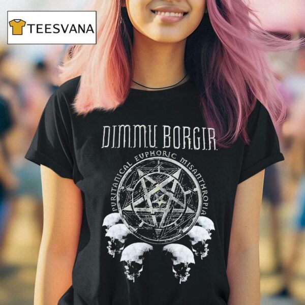 Dimmu Borgir Puritanical Euphoric Misanthropia Skulls T Shirt