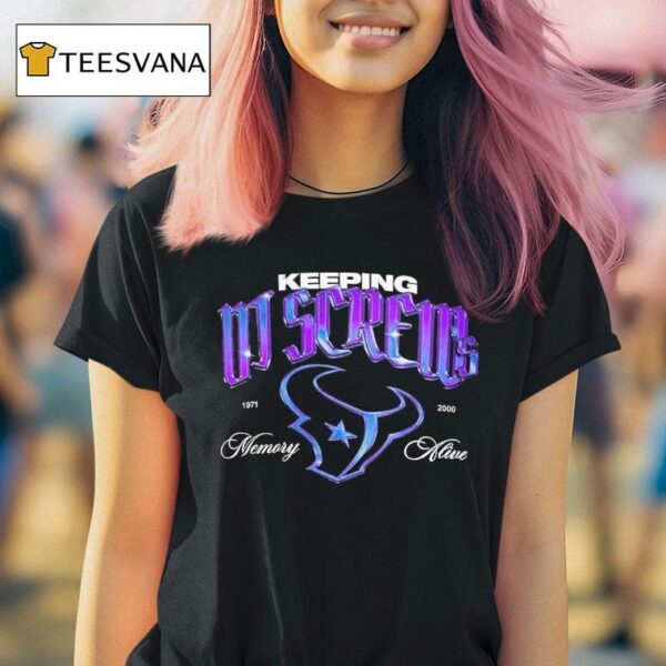 Dj Screw X Houston Texans Keeping Memory Alive T Shirt