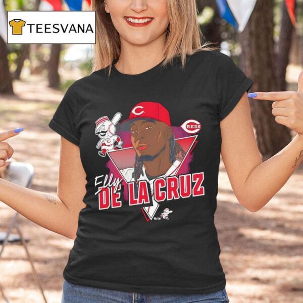 Elly De La Cruz Cincinnati Reds Baseball Face T Shirt