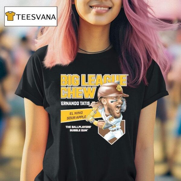 Fernando Tatis Jr San Diego Padres Big League Chew El Nino Sour Apple The Ballplayers Bubble Gum T Shirt