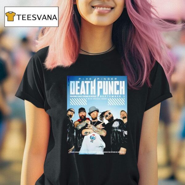 Five Finger Death Punch At Soaring Eagle Casino In Mount Pleasant Mi On September T Shirt