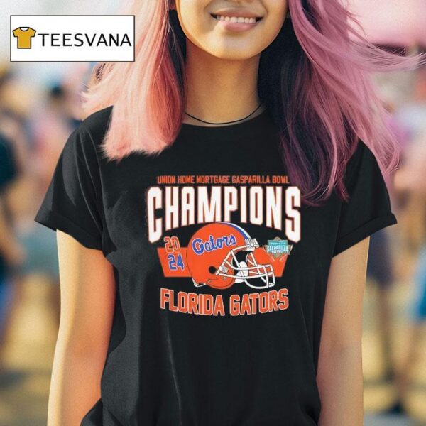 Florida Gators Union Home Mortgage Gasparilla Bowl Game Champions Helme T Shirt