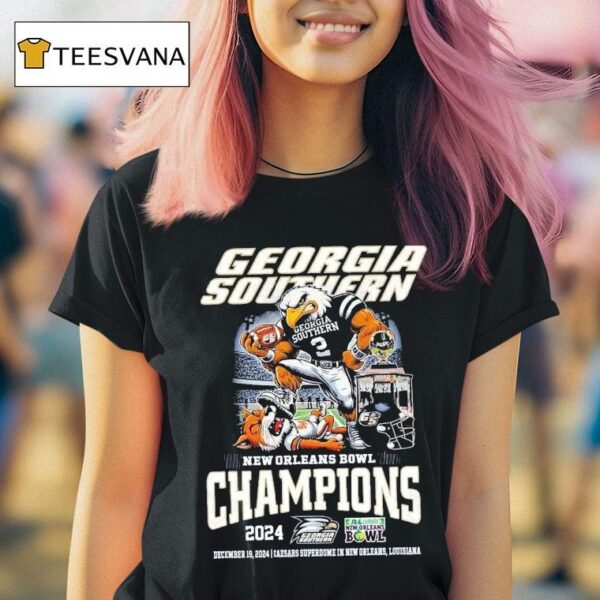 Georgia Southern Football New Orleans Bowl Champions Caesars Superdome In New Orleans Louisiana Masco T Shirt
