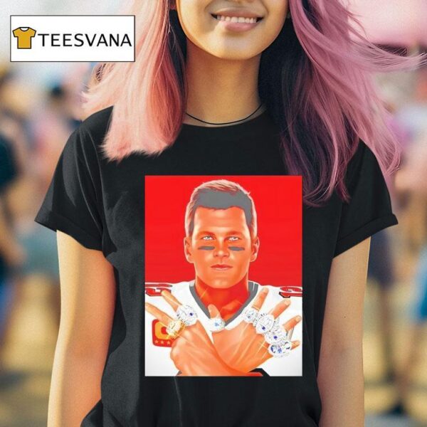 Graphic Tom Brady Rings New England Patriots T Shirt