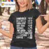 Hamburger Corn Dog Hot Dog Drinks Pop Corn Fries Coffee Snack Bar Menu T Shirt