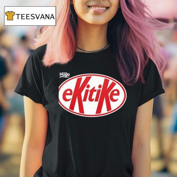 Hugo Ekitike Style Kit Kat Logo T Shirt