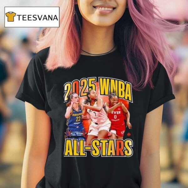 Indiana Fever Aliyah Boston Kelsey Mitchell And Caitlin Clark Stadium Essentials Black Wnba All Star Game T Shirt