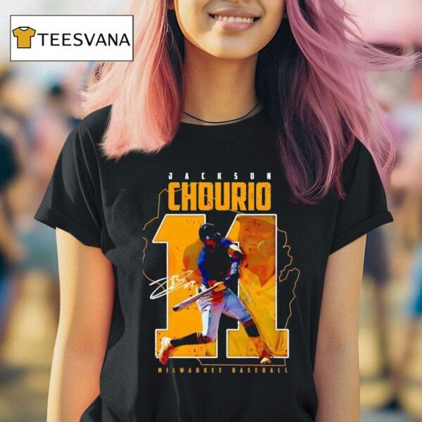 Jackson Chourio Milwaukee Baseball Player Signature T Shirt