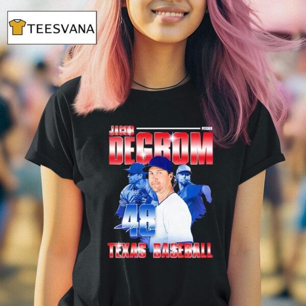 Jacob Degrom Texas Rangers Baseball Signature T Shirt