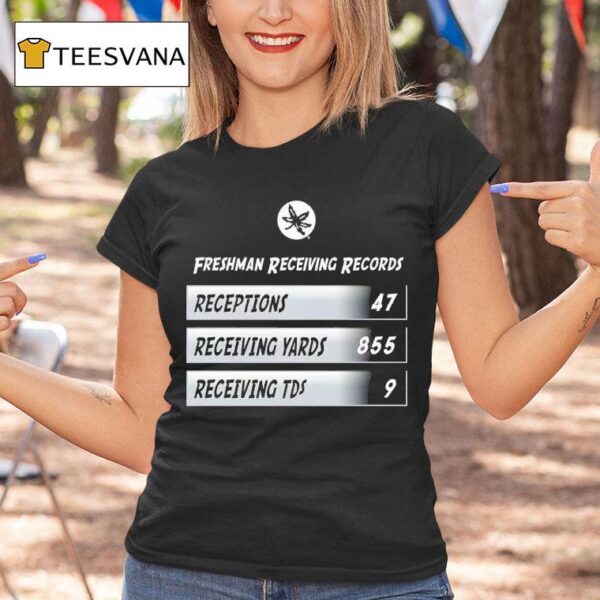 Jeremiah Smith Freshman Receiving Record T Shirt