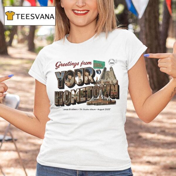 Jonas Brothers Greetings From Your Hometown Postcard Th Studio Album August T Shirt