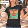 Just Waiting For Halloween Skeleton Pool Float Summerween T Shirt
