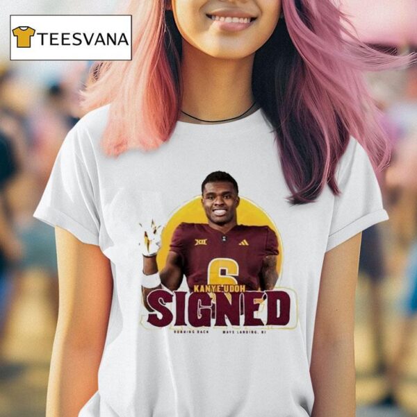 Kanye Udoh Signned Running Back Mays Landing Nj T Shirt