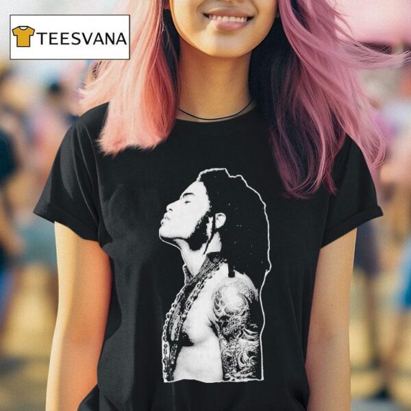 Lenny Kravitz Profile Outline T Shirt