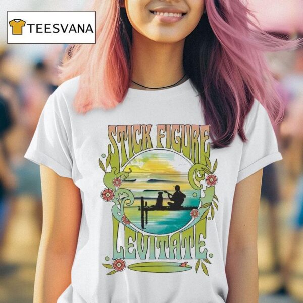Levitate X Stick Figure Guitar Dog T Shirt