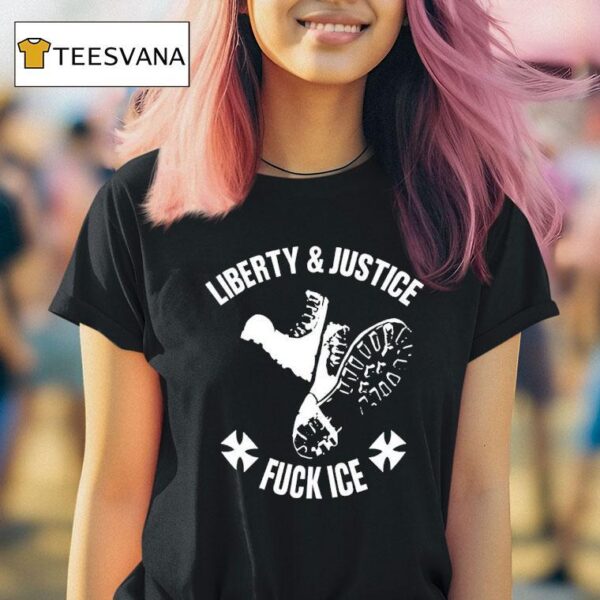 Liberty And Justice Fck Ice T Shirt