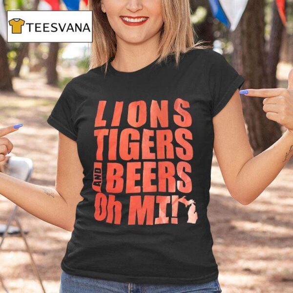 Lions Tigers And Beers Oh Mi Vintage T Shirt