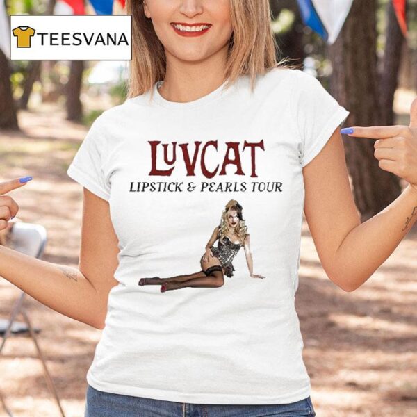 Luvcat Lipstick And Pearls Tour Featuring Leopard Bodysuit Glamour T Shirt