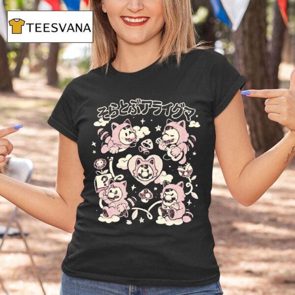 Mario Flying Raccoon Club T Shirt