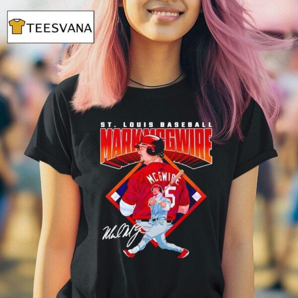 Mark Mcgwire St Louis Diamond Baseball Legend Signature T Shirt