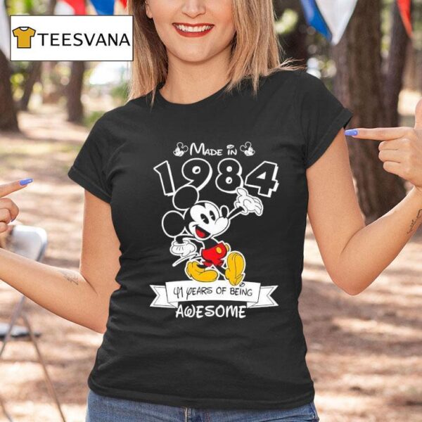 Mickey Mouse Made In Years Of Being Awesome T Shirt