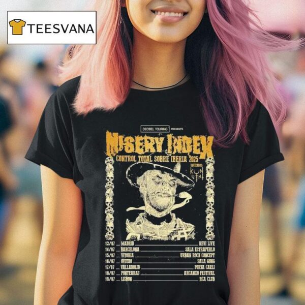 Misery Index Control Total Sobre Iberia Tour T Shirt