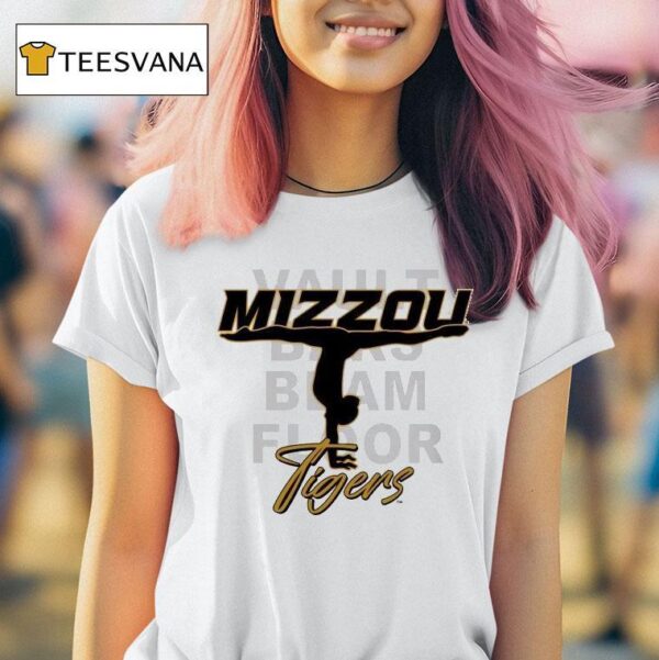 Missouri Tigers Mizzou Tigers Vault Baks Blam Floor Gymnastics T Shirt