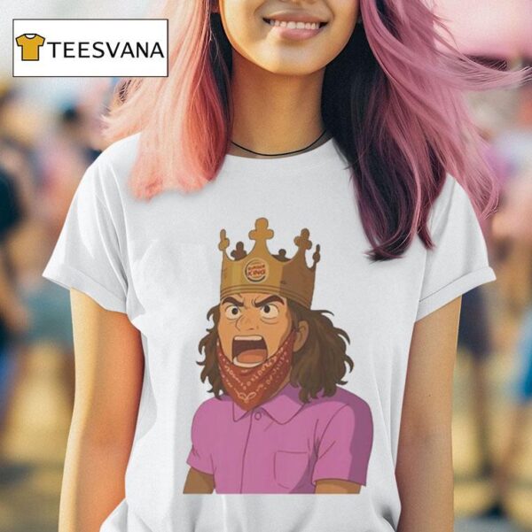 Mo Khan Wearing King Of The Skies Burger King T Shirt