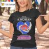 Never Underestimate A Woman Who Understands Football And Loves Boise State Broncos Heart Diamond T Shirt