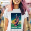 Newport Folk Festival Fort Adams State Park July Newport Ri Bird Hand Guitar T Shirt