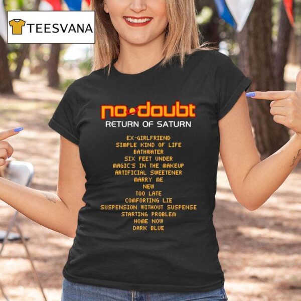 No Doubt Return Of Saturn Years Anniversary T Shirt