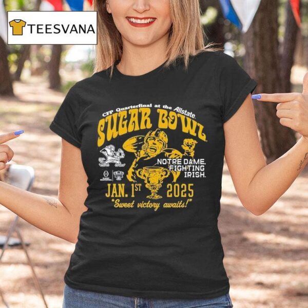 Notre Dame Fighting Irish College Football Playoff Quarter Finals Bound Beads Sweet Victory Awaits T Shirt
