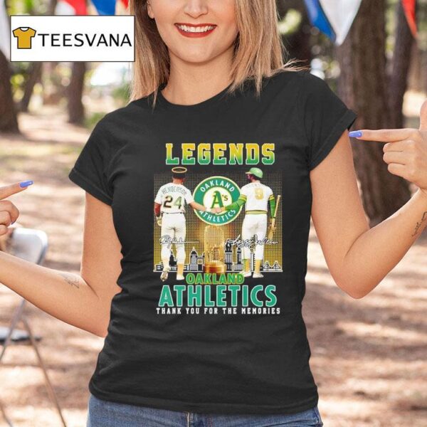 Oakland Athletics Legends Henderson And Jackson Memories T Shirt