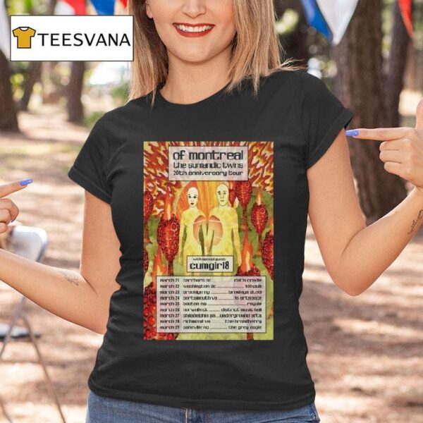 Of Montreal Tour The Sunlandic Twins Th Anniversary T Shirt
