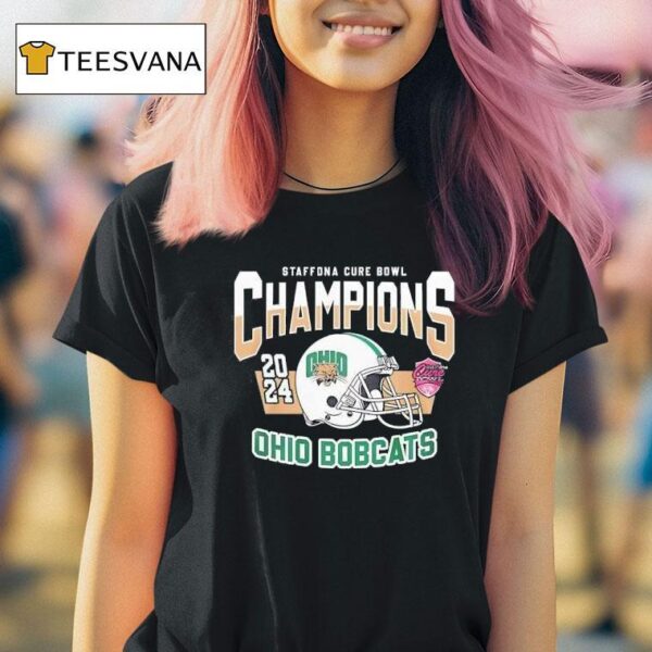 Ohio Bobcats Staffona Cure Bowl Champions T Shirt