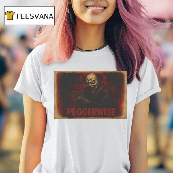 Peggerwise Horror Retro Pennywise Halloween T Shirt