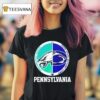Pennsylvania Philadelphia Eagles Vs Penn State Nittany Lions Logo T Shirt