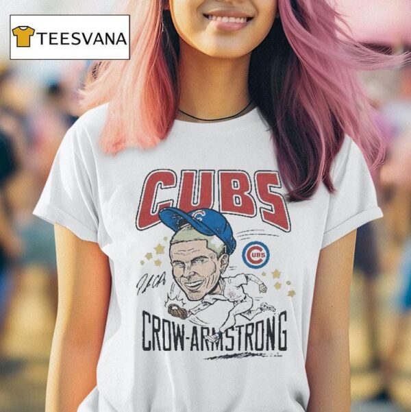 Pete Crow Armstrong Chicago Cubs Caricature Signature T Shirt