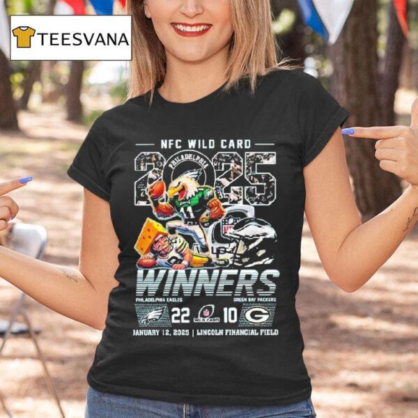 Philadelphia Eagles Beat Green Bay Packers Nfc Wild Card Winners Mascot Nfl Philly T Shirt